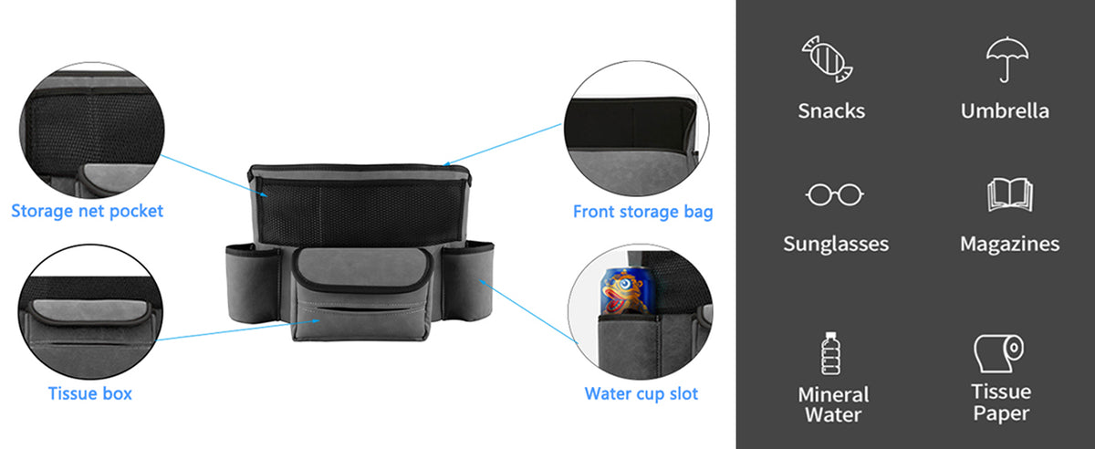 Universal Automotive Storage Valet Bag - Black