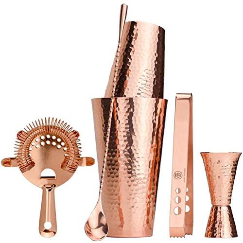Hammered Cocktail Shaker Set with Bar Tools