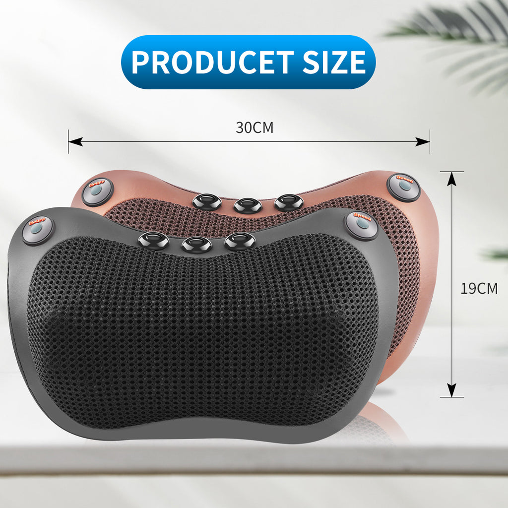 Massage pillow for back, neck and shoulders with heating / Electric roller massager