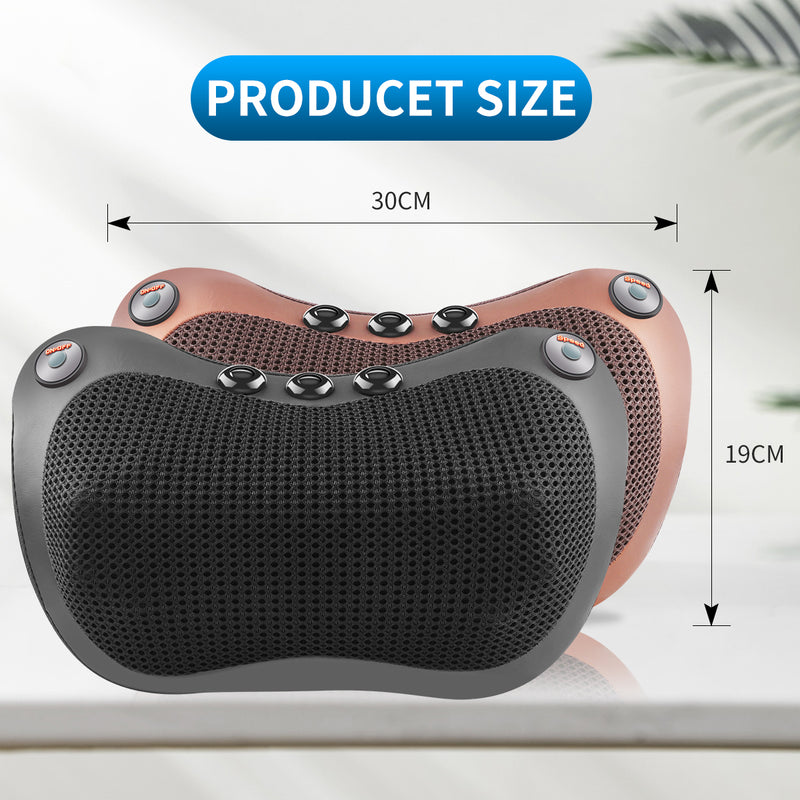 Massage pillow for back, neck and shoulders with heating / Electric roller massager